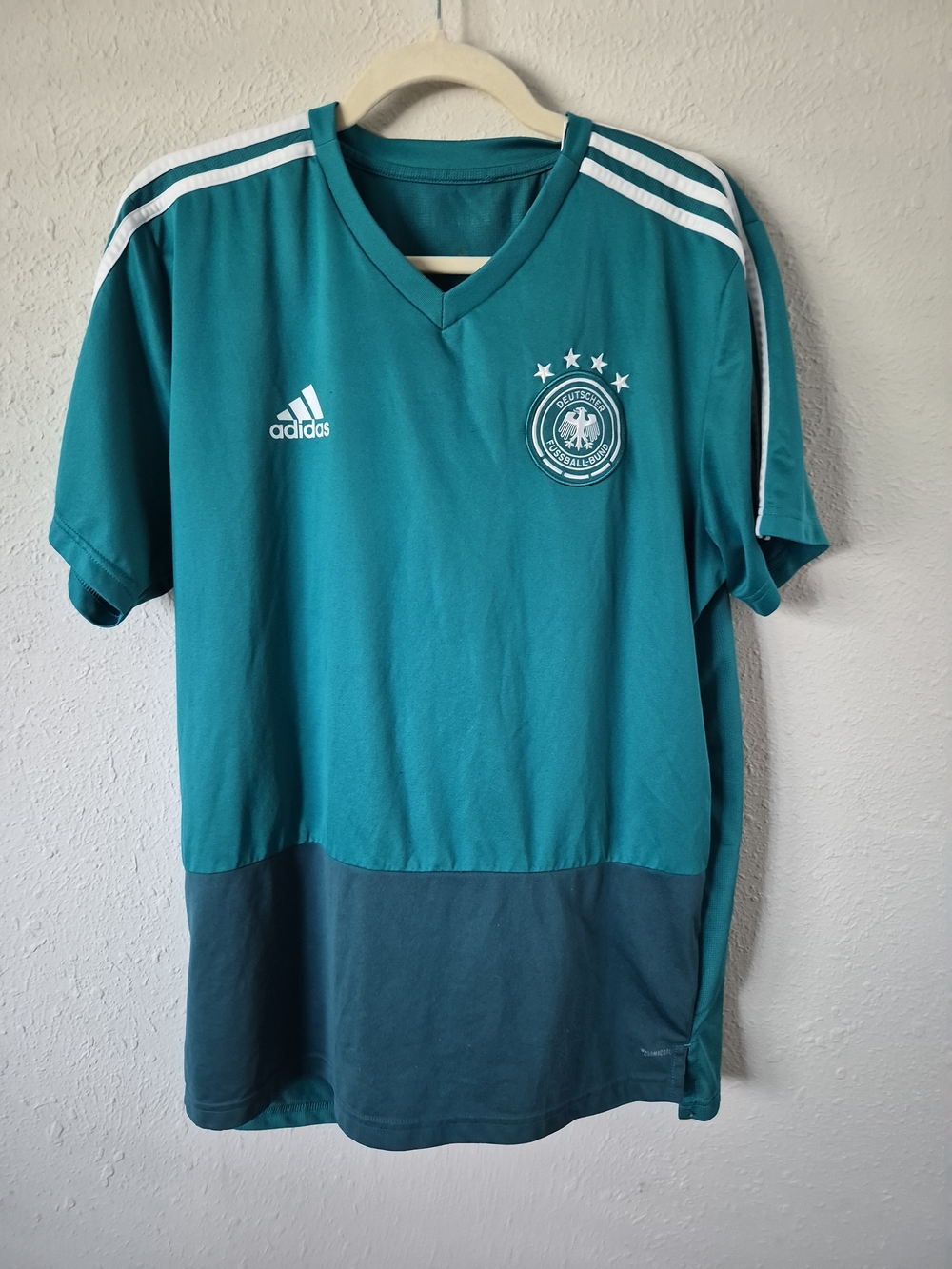 Adidas 2017 Germany (DFB) Climalit Teal Football Training Jersey Size L